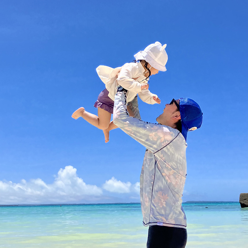 海でいちばん楽しんでたの、たぶんパパ。