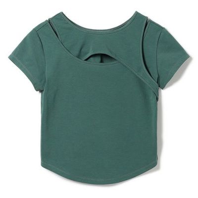 チャコット・バランス Chacott BALANCE HandsomeCotton カットアウトTシャツ 半袖 ヨガ ウィメンズ 256210-2523-51-039